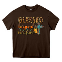 Chocolate Brown Blessed Beyond Measure Heavy Core Tee - BundleAndBundleShop