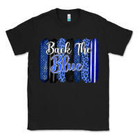Black Back the blue brushstrokes Classic Tee - FaDigitalArtStudio