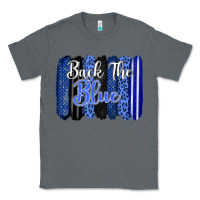 Charcoal Heather Back the blue brushstrokes Classic Tee - FaDigitalArtStudio