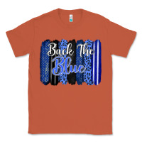 Copper Back the blue brushstrokes Classic Tee - FaDigitalArtStudio