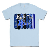 Dusty Blue Back the blue brushstrokes Classic Tee - FaDigitalArtStudio