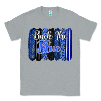 Heather Grey Back the blue brushstrokes Classic Tee - FaDigitalArtStudio