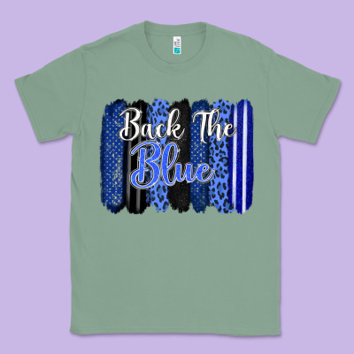 Back The Blue Brushstrokes Classic Tee Designed By Fadigitalartstudio