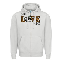 Dove Grey for the love of fall Zipper Hoodie - RanaPortraitStore