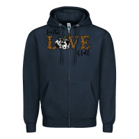 Navy for the love of fall Zipper Hoodie - RanaPortraitStore