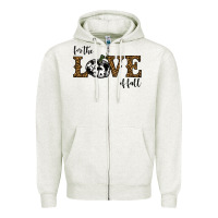 Oatmeal Heather for the love of fall Zipper Hoodie - RanaPortraitStore