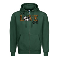 Sports Green for the love of fall Zipper Hoodie - RanaPortraitStore