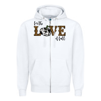 White for the love of fall Zipper Hoodie - RanaPortraitStore