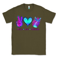 Army Green Peace Love Mermaid Classic Tee - Jasminsmagicworld