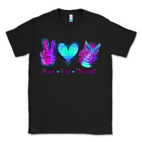 Black Peace Love Mermaid Classic Tee - Jasminsmagicworld