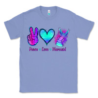 Colony Blue Peace Love Mermaid Classic Tee - Jasminsmagicworld