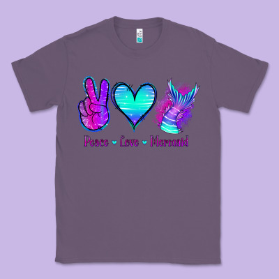 Peace Love Mermaid Classic Tee Designed By Jasminsmagicworld