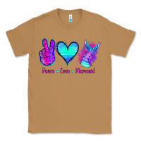Toasted Coconut Peace Love Mermaid Classic Tee - Jasminsmagicworld