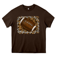 Chocolate Brown leopard american football backround Heavy Core Tee - RanaPortraitStore