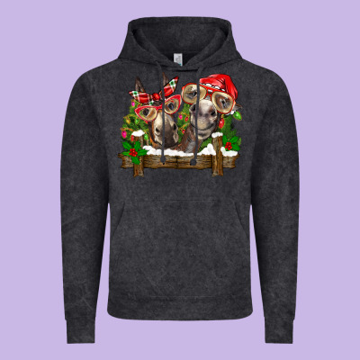 Christmas Donkeys Vintage Hoodie Designed By Barkaloodesign