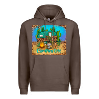 Coffee camping life tumbler Premium Hoodie - BarkalooDesign