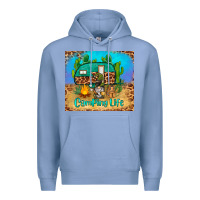 Colony Blue camping life tumbler Premium Hoodie - BarkalooDesign