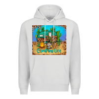 Dove Grey camping life tumbler Premium Hoodie - BarkalooDesign