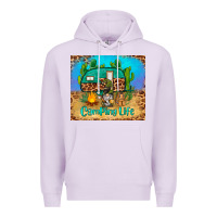 Lilac camping life tumbler Premium Hoodie - BarkalooDesign