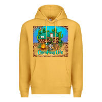 Mustard camping life tumbler Premium Hoodie - BarkalooDesign