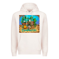 Pale Pink camping life tumbler Premium Hoodie - BarkalooDesign