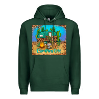 Sports Green camping life tumbler Premium Hoodie - BarkalooDesign