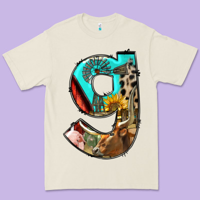 Farm Life Alphabet Lowercase Letters G Premium Tee Designed By Bundleandbundleshop
