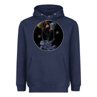 Navy Space Travel Heavyweight Hoodie - Bettercallsaul