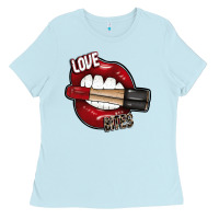 Baby Blue Love Bites Ladies Tee - SublimationCraftShop