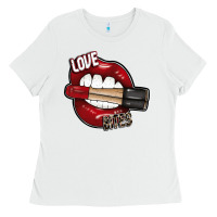 White Love Bites Ladies Tee - SublimationCraftShop