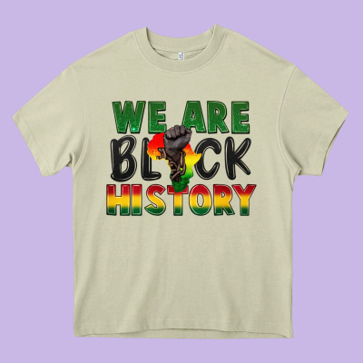 We Are Black History Heavy Core Tee Designed By Fadigitalartstudio