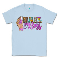 Dusty Blue nail boss Classic Tee - BarkalooDesign