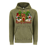 Vintage Olive merry christmas gnomies Vintage Hoodie - BarkalooDesign
