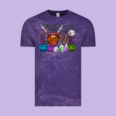 Love  Halloween Vintage Tee Designed By Cowhidedigitalart