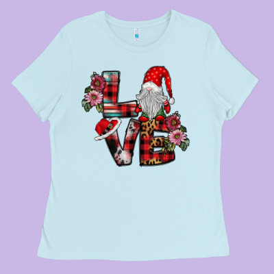 Love Gnome Ladies Tee Designed By Sublimationcraftshop
