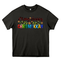 Asphalt merry happy chrismukkah with olive branch Heavy Core Tee - FaDigitalArtStudio