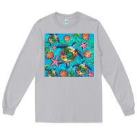 Moon Dust Turtle summer seashells starfish seaweed Long Sleeve Tee - Artiststas