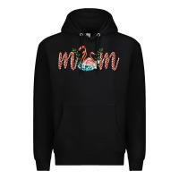 Black mom flamingo Premium Hoodie - BarkalooDesign