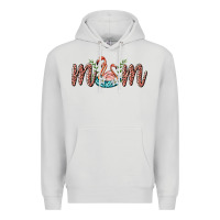 Dove Grey mom flamingo Premium Hoodie - BarkalooDesign