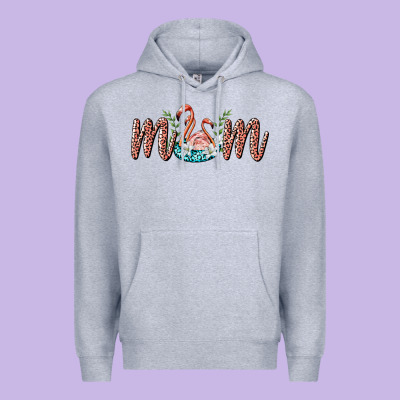 Mom Flamingo Premium Hoodie Designed By Barkaloodesign