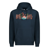 Navy mom flamingo Premium Hoodie - BarkalooDesign