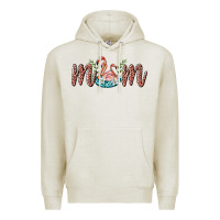 Oatmeal Heather mom flamingo Premium Hoodie - BarkalooDesign