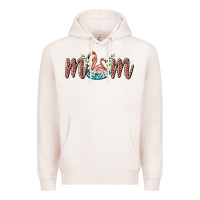 Pale Pink mom flamingo Premium Hoodie - BarkalooDesign
