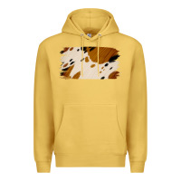 Antique Gold Cowhide Black and Light Brown Brushstroke Premium Hoodie - Jasminsmagicworld