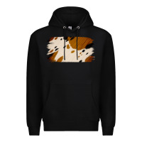Black Cowhide Black and Light Brown Brushstroke Premium Hoodie - Jasminsmagicworld