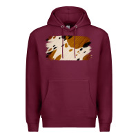 Burgundy Cowhide Black and Light Brown Brushstroke Premium Hoodie - Jasminsmagicworld