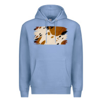 Colony Blue Cowhide Black and Light Brown Brushstroke Premium Hoodie - Jasminsmagicworld