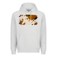 Dove Grey Cowhide Black and Light Brown Brushstroke Premium Hoodie - Jasminsmagicworld