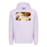Lilac Cowhide Black and Light Brown Brushstroke Premium Hoodie - Jasminsmagicworld