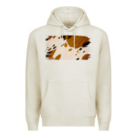 Oatmeal Heather Cowhide Black and Light Brown Brushstroke Premium Hoodie - Jasminsmagicworld
